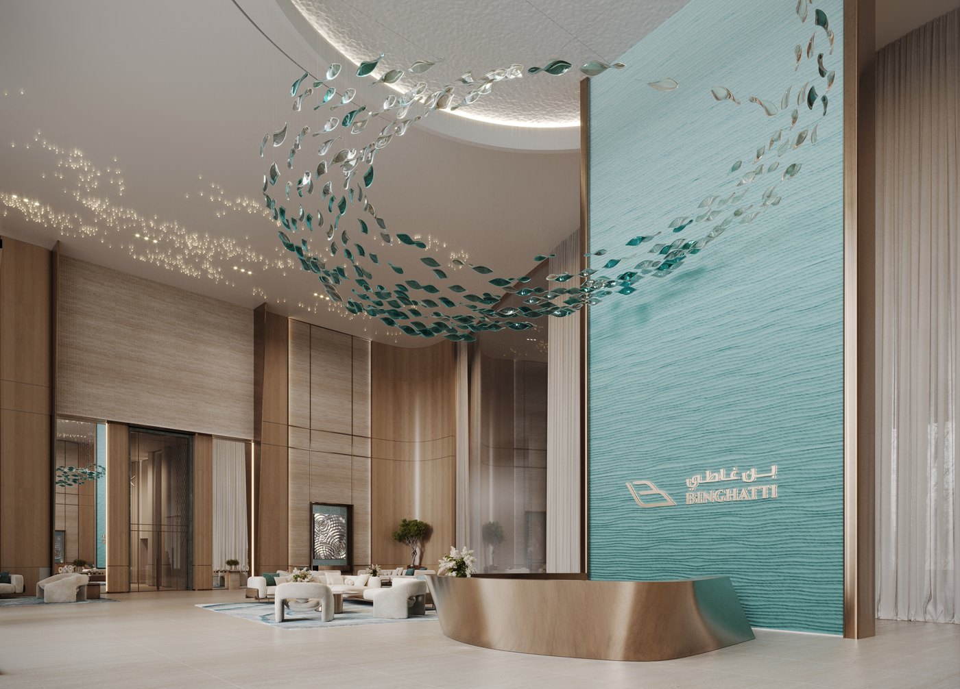 Die luxuriöse Lobby