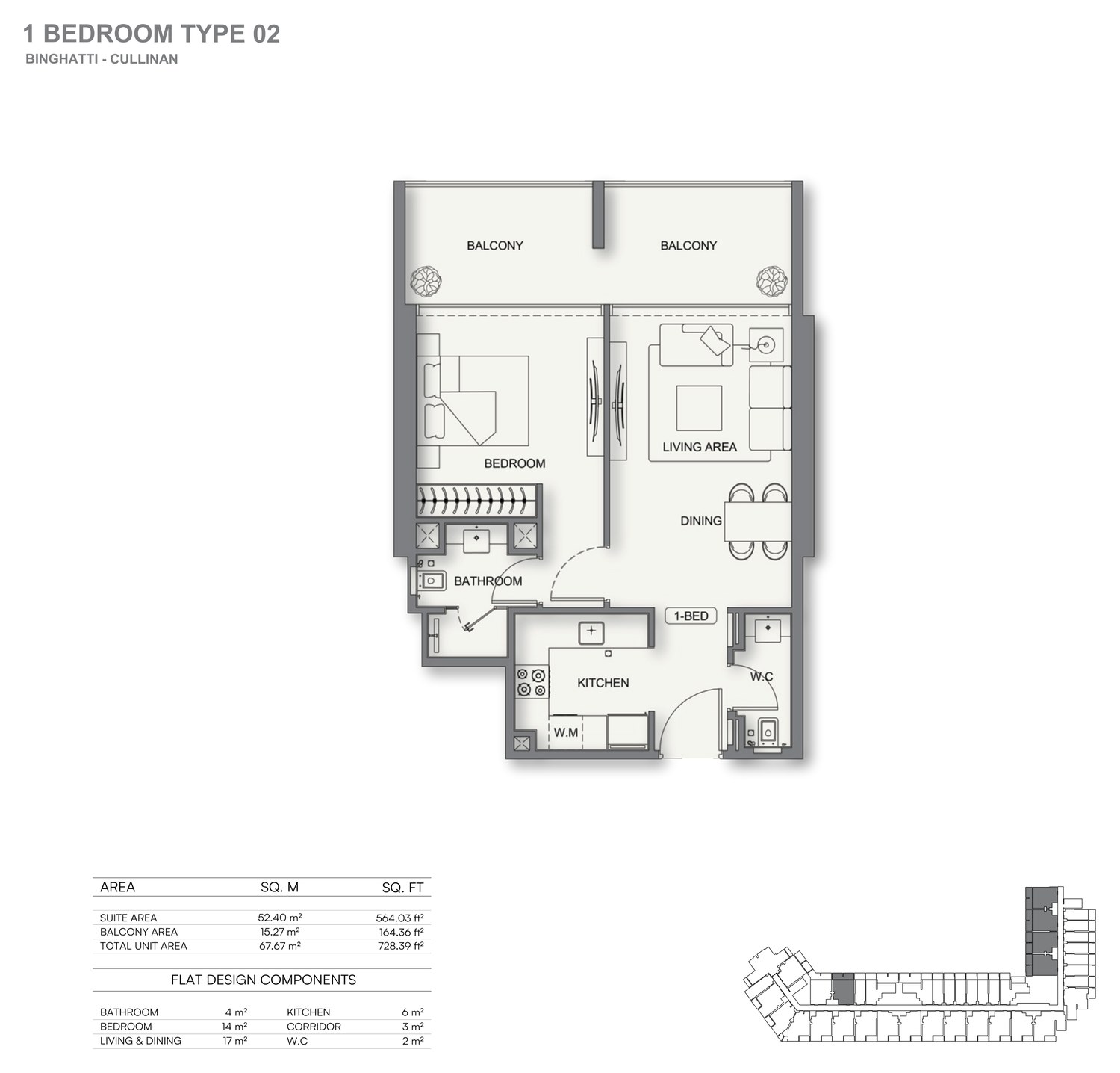 1 Schlafzimmer