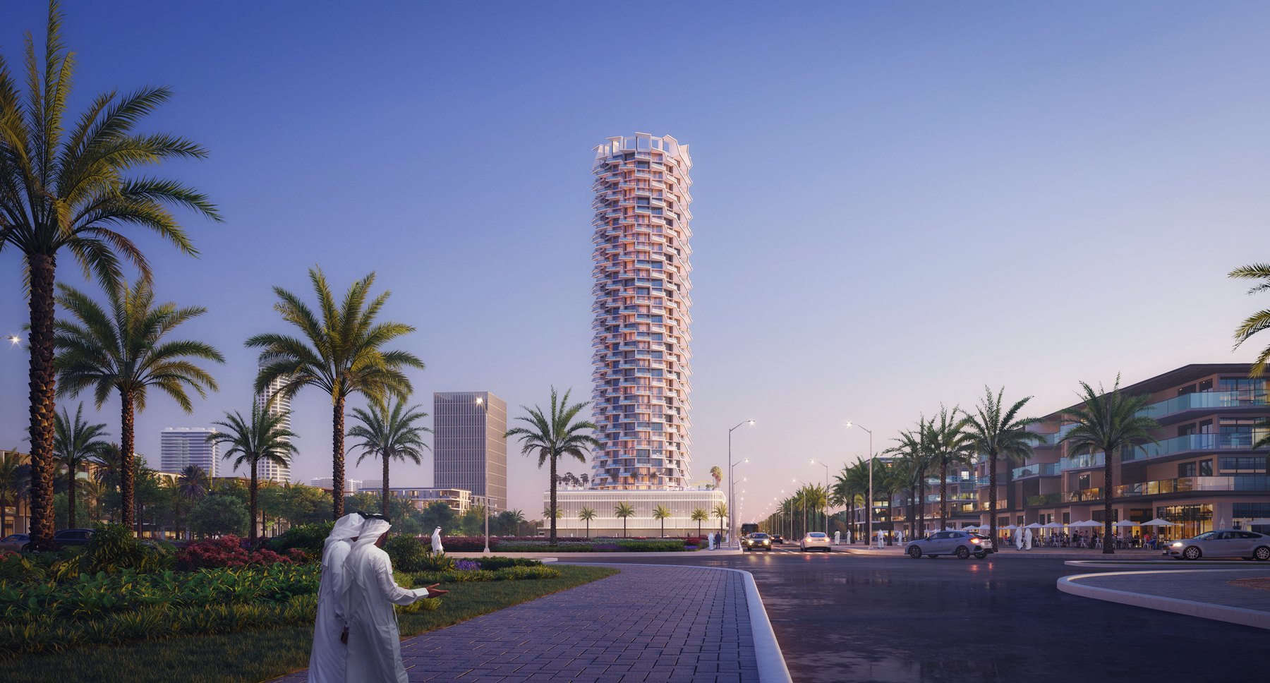برج دیده‌شده از Jumeirah Village Circle