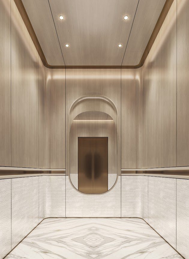 Marble residence lobby