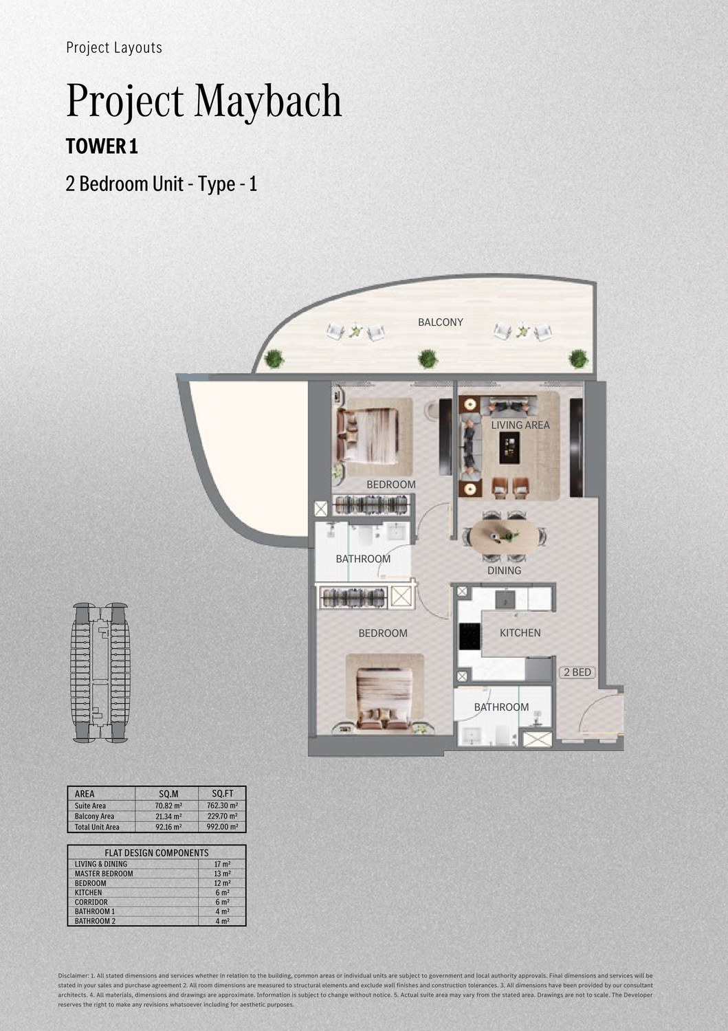 2 Schlafzimmer
