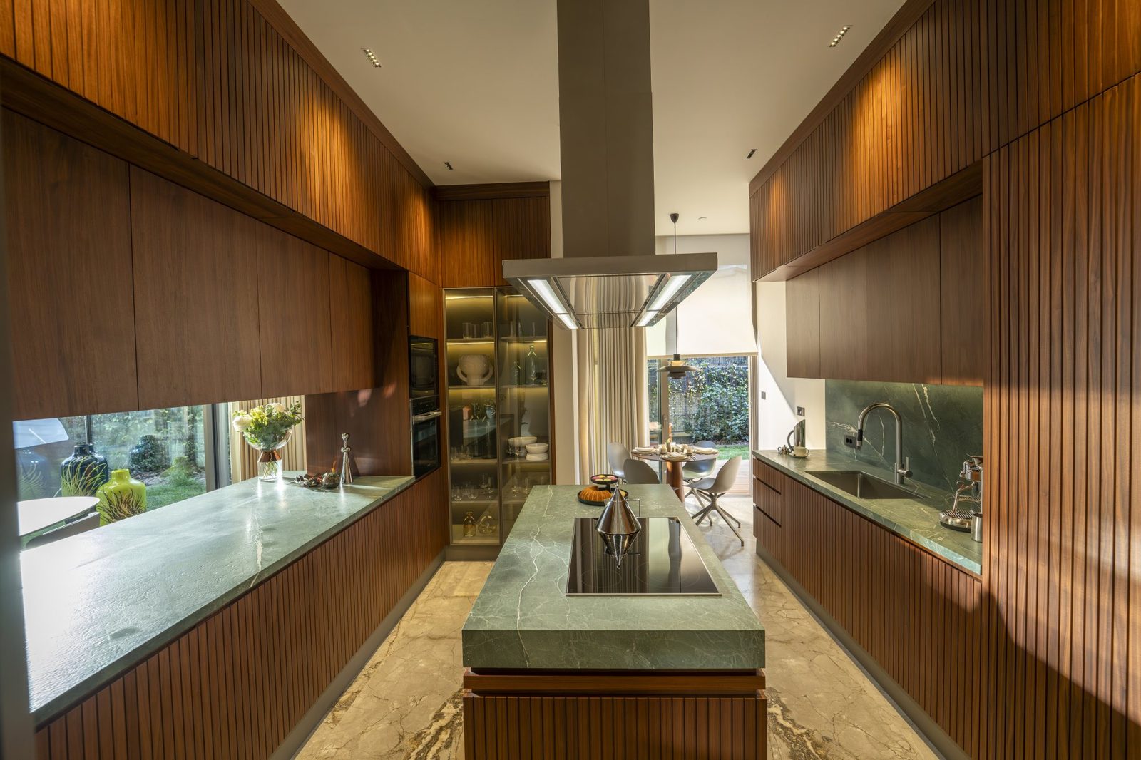 Kitchen with city view