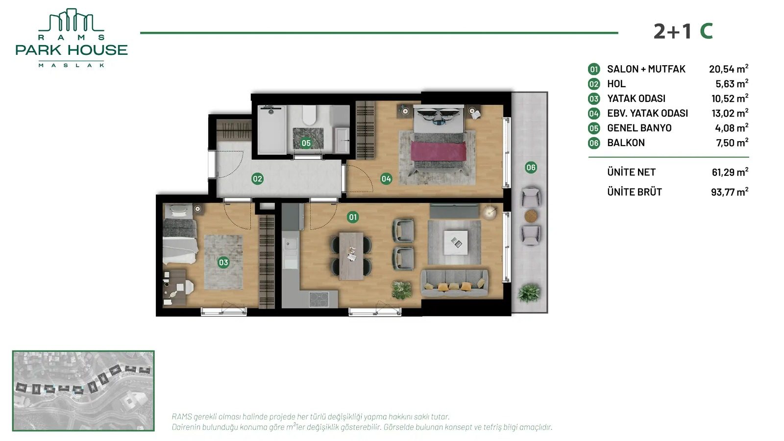 2+1 floor plan